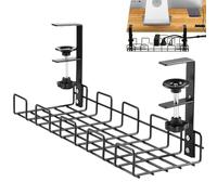 Gestor De Cables Bajo Escritorio,Organizador Sin Taladros para Accesorios de Oficina | Organizador De Cables con Abrazadera | para Enchufe USB Concentrador Ordenador Transformador Cargador