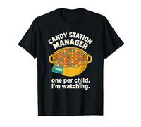 Gestor de estación de Caramelos, uno por Halloween mamá papá Camiseta gráfica económica