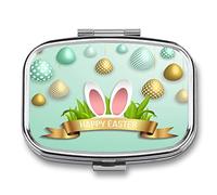 Gestor Diario De Pastillas Huevo De Oreja De Conejo De Pascua Pastillero Decorativo Con Caja De Regalo-Medicina De Moda