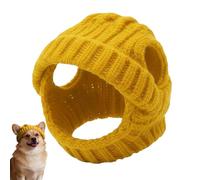 Gestrickte Hundemütze Mit Ohrlöchern - Warme Wintermütze Für Kleine Hunde & Katzen - Weiche, Atmungsaktive Haustiermütze Für Geburtstag, Weihnachten & Cosplay - Passend Für Chihuahua, Bulldogge, Welpe