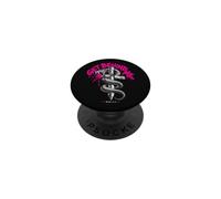 Get Behind Me Mark 8:33 Cita de Jesús Cruz de Serpiente Cristiana PopSockets PopGrip Adhesivo