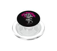 Get Behind Me Mark 8:33 Cita de Jesús Cruz de Serpiente Cristiana PopSockets PopGrip para MagSafe