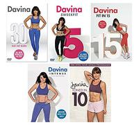 Get fit and lose weight with Davina Volume 2 DVD Collection: Davina - 30 Day Fat Burn (New for 2017) / Davina: 5 Week Fit (New for 2016) / Davina - Fit in 15 / Davina Intense / Davina: Toned In 10 includes high Intense Workouts + Intense Cardio + Intense Toning + Intense Abs + Arms + Legs + Core + Cool Down Stretches + Relaxation Stretches