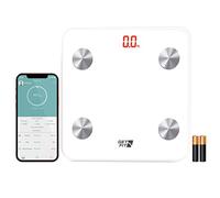 Get Fit Báscula de baño inteligente Monitor de pérdida de peso digital Conéctese a iOSAndroid a través de Bluetooth con aplicación fácil de usar FitdaysOnfit, pantalla LCD y encendidoapagado