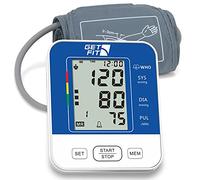 Get Fit Tensiómetro para Uso Doméstico - Tensiómetro Médico de Brazo - Pulsómetro - Memoria 2x99 - Brazalete Grande para Adultos - Esfigmomanómetro con Pantalla LCD - Azul Marino - 35-52cm