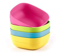 GET FRESH PLA Tazones para Niños - Set de 4 Cuencos Infantil sin Melamina y sin BPA para Niños aptos para Microondas y Lavavajillas