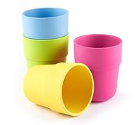 GET FRESH PLA Vasos para Niños - Set de 4 Tazas Infantiles sin Melamina y sin BPA Aptos para Microondas y Lavavajillas para Niños