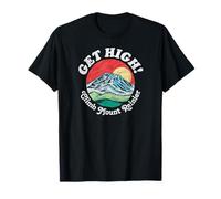 Get High! Climb Mount Rainier Funny National Park Vintage Camiseta