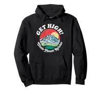 Get High! Climb Mount Rainier Funny National Park Vintage Sudadera con Capucha