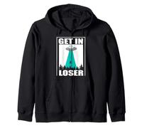 Get In Loser: Divertido secuestro de Extraterrestres por ovnis, Nave Espacial, área 51 Sudadera con Capucha