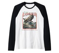Get in Loser Estamos Haciendo la voluntad de Dios Bible Christian Retro Camiseta Manga Raglan