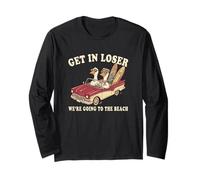 Get In Loser Vamos A La Playa Ganso Animal Divertido Manga Larga