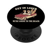 Get In Loser Vamos A La Playa Ganso Animal Divertido PopSockets PopGrip Adhesivo