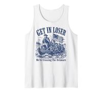 Get in Loser We're Crossing The Delaware Funny History Camiseta sin Mangas