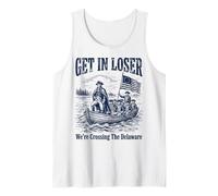 Get in Loser We're Crossing The Delaware Funny History Camiseta sin Mangas