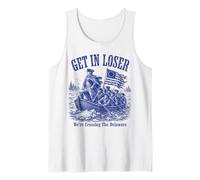 Get in Loser We're Crossing The Delaware Funny History Camiseta sin Mangas