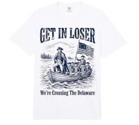 Get in Loser We're Crossing The Delaware Funny History Comfort Colors Adult Heavyweight T-Shirt