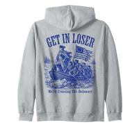 Get in Loser We're Crossing The Delaware Funny History Sudadera con Capucha