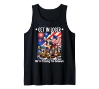Get In Loser We're Crossing The Delaware Funny Patriotic Camiseta sin Mangas