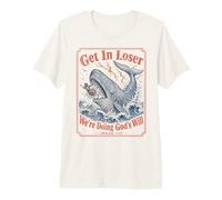 Get In Loser We're Doing Gods Will Jonah 1:17 Christian Camiseta Premium