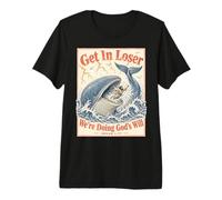 Get In Loser We're Doing Gods Will Jonah 1:17 Christian Camiseta Premium