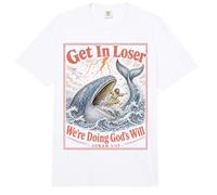 Get In Loser We're Doing Gods Will Jonah 1:17 Christian Comfort Colors Adult Heavyweight T-Shirt