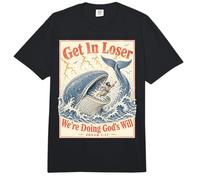Get In Loser We're Doing Gods Will Jonah 1:17 Christian Comfort Colors Adult Heavyweight T-Shirt