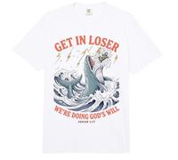 Get In Loser We're Doing Gods Will Jonah 1:17 Christian Comfort Colors Adult Heavyweight T-Shirt