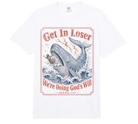 Get In Loser We're Doing Gods Will Jonah 1:17 Christian Comfort Colors Adult Heavyweight T-Shirt
