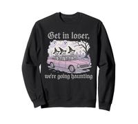 Get In Loser We're Going Haunting Skeleton Design Sudadera
