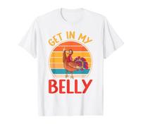 Get In My Belly Otoño Otoño Cool Pavo Divertido Acción de Gracias Camiseta gráfica económica, Hombre, Blanco, XL
