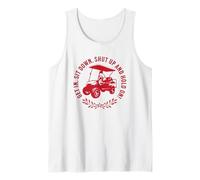 Get In Sit Down Shut Up and Hold On Divertido diseño de Carrito de Golf Camiseta sin Mangas