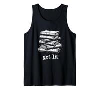 Get Lit Humor Intelectual Divertido Lector Libros Amante Camiseta sin Mangas