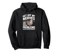 Get Off My Nerves Multiple Sclerosis Awareness Sloth Sudadera con Capucha
