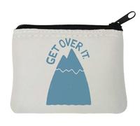 Get Over It Mountain Top Graphic - Monedero de neopreno (10 x 11 cm), color blanco, White, Talla única