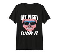 Get Piggy with It Loves Farm Animal Pig Ping Farming Camiseta Premium