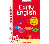 English workbook for Ages 3-5: This preschool activity book introduces sounds and letters and includes a free mini-book and rewards certificate (Scholastic First Learning)