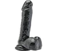 GET REAL - DILDO 18 CM CON TESTICULOS NEGRO