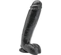 GET REAL - DILDO 25,5 CM CON TESTICULOS NEGRO