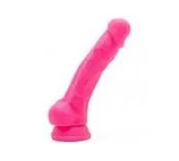GET REAL - HAPPY DICKS 19 CM CON TESTICULOS ROSA
