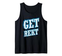 Get Rekt Funny Online Gaming Competitive Esports Gamer Camiseta sin Mangas