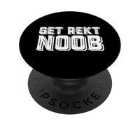 Get Rekt Noob Video Juego Meme Broma para Niños Y Chicas Gamers PopSockets PopGrip Adhesivo