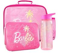 Get Trend Barbie Bolsa Térmica Infantil Set 3 Piezas, Lunch Bag 5 L, Botella 640 ml y Bento Box 2 L con Compartimentos, Sin BPA, Set Merienda para Escuela y Colegio, Regalo Niña (Rosa Barbie)