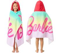 Get Trend Barbie Toalla Capucha Niña de Algodón, Poncho Toalla Suave Absorbente para Baño, Piscina y Playa con Diseño Colorido, Viajes Accesorios (Multi Barbie)