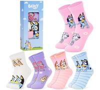 Get Trend Bluey Calcetines Niña, EU 27-36, Pack 5 de Calcetines Divertidos con Personajes, Bingo Regalos para Niños (3-6 Años, 27/30 EU, Multi Bluey)