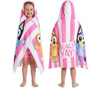 Get Trend Bluey Poncho Toalla Niña con Capucha 2-6 Años, 100% Algodón Toalla de Baño Infantil, Piscina Playa Poncho de Natación con Capucha, Idea de Regalo para Niña (Multi Bluey)