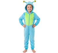 Get Trend Bob Esponja | Barrio Sesamo Pijama Entero Niño y Niña | de Forro Polar, Mono Disfraz con Capucha y Cremallera, Suave y Cálido, Ropa de Dormir para Invierno, Idea Regalo para Niños
