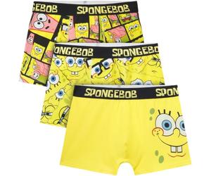 Get Trend Bob Esponja Calzoncillos Boxer Niño Pack de 3 | Ropa Interior Infantil 4-14 Años, Boxers Cómodos de Algodón con Cintura Elástica
