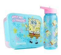 Get Trend Bob Esponja Fiambrera y Botella Infantil 640 ml Set, Bento Box 1,75 L con Compartimentos, Sin BPA, Apto Microondas y Lavavajillas, Lunch Box Escuela y Ocio (Multi Spongebob)