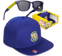 Get Trend Bob Esponja Gorra y Gafas de Sol Niño 4-14 Años Set, Gorra Infantil Verano con Protección UV y Gafas Sol Niño, Regalo Niños (Azul Spongebob)